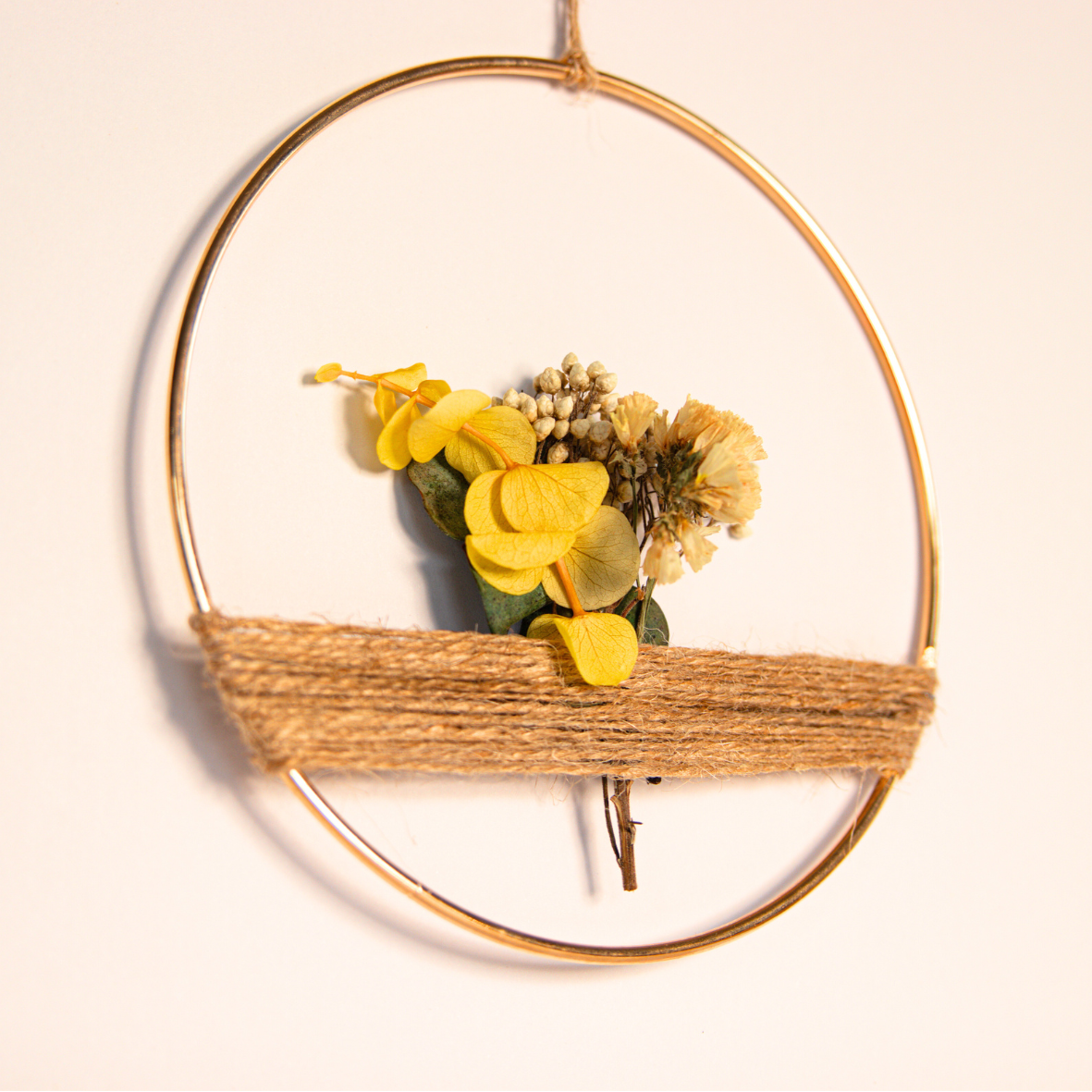 Trockenblumenkranz „Sunny Bloom“ – 15 cm | Handgemacht mit Liebe