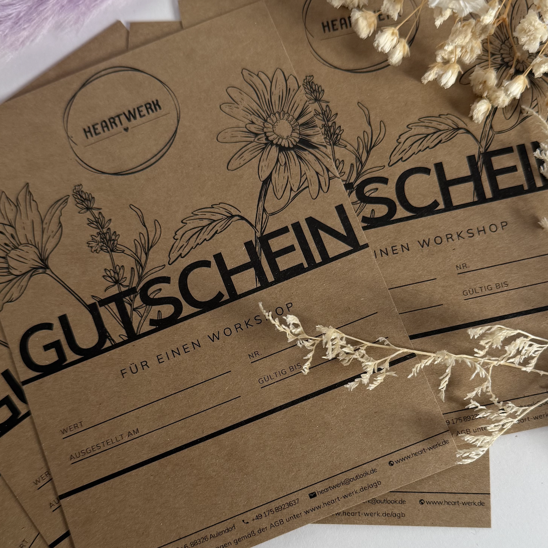 Gutschein für einen Trockenblumen-Workshop