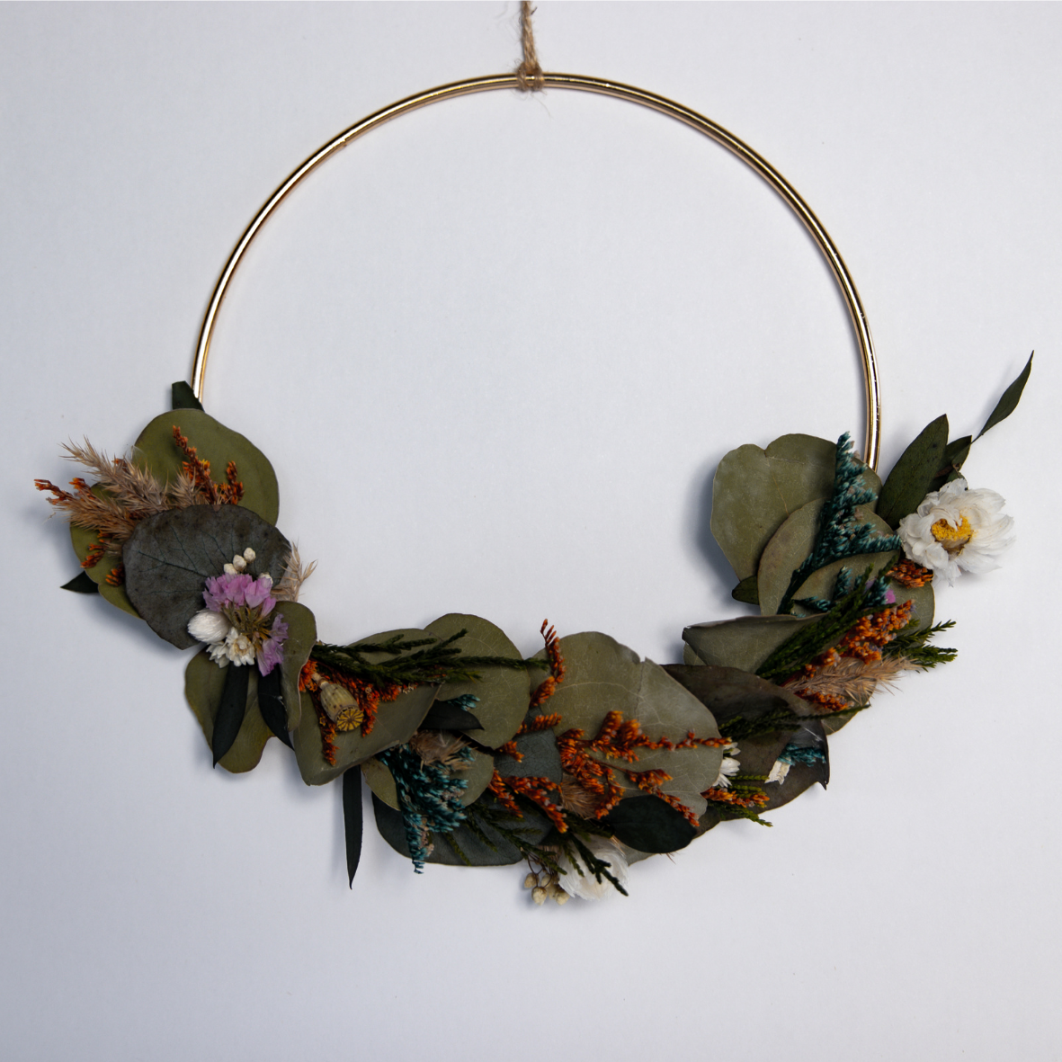 Halber Trockenblumenkranz (15 cm | Handmade)