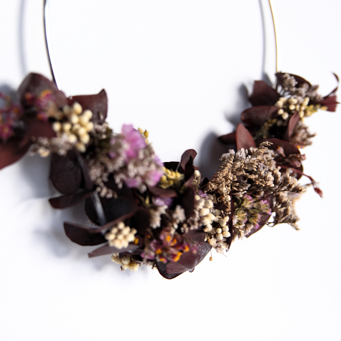 Halber Trockenblumenkranz (15 cm | Handmade)