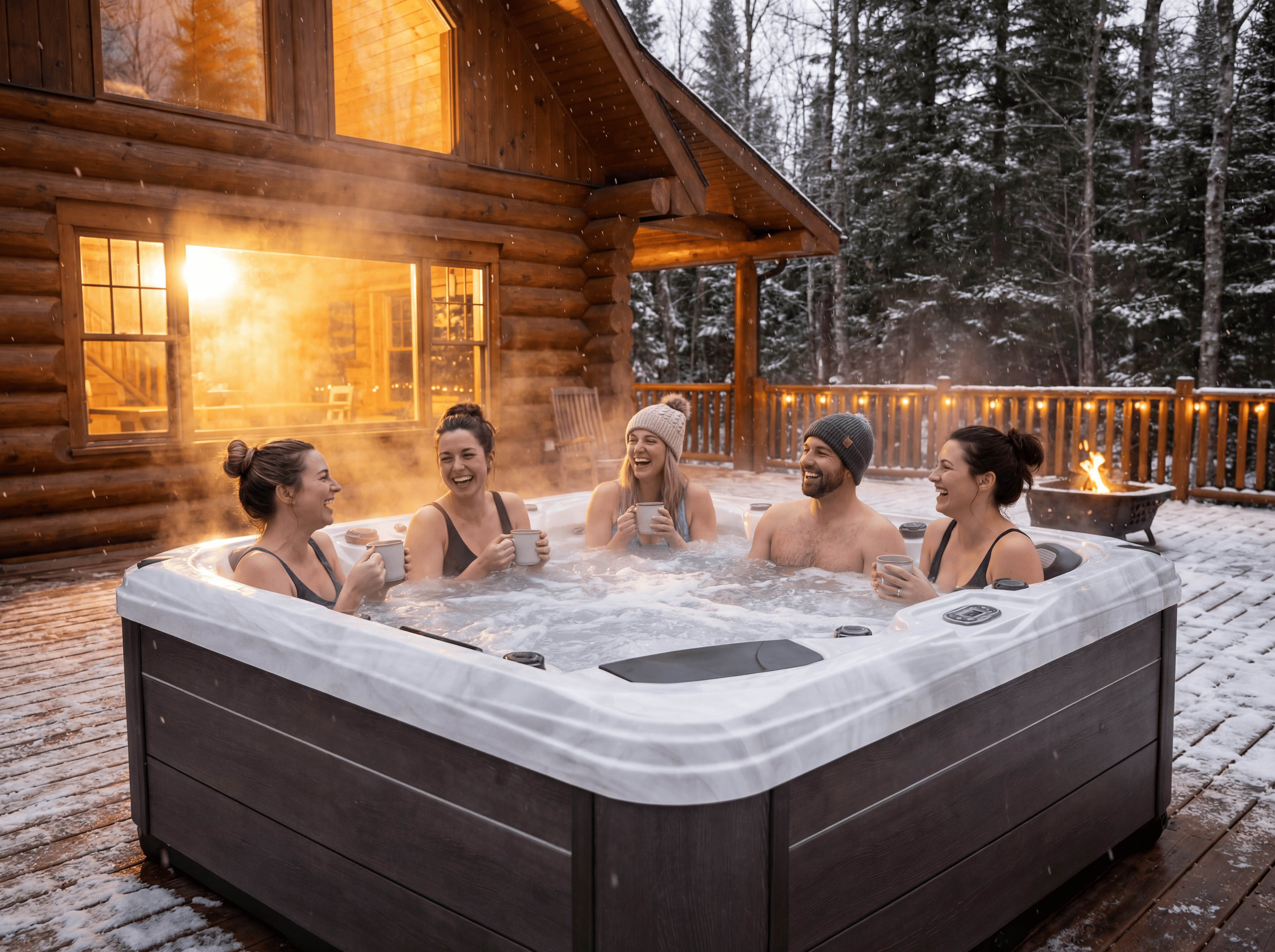 Aurora Modern Hot Tub — 5 Person