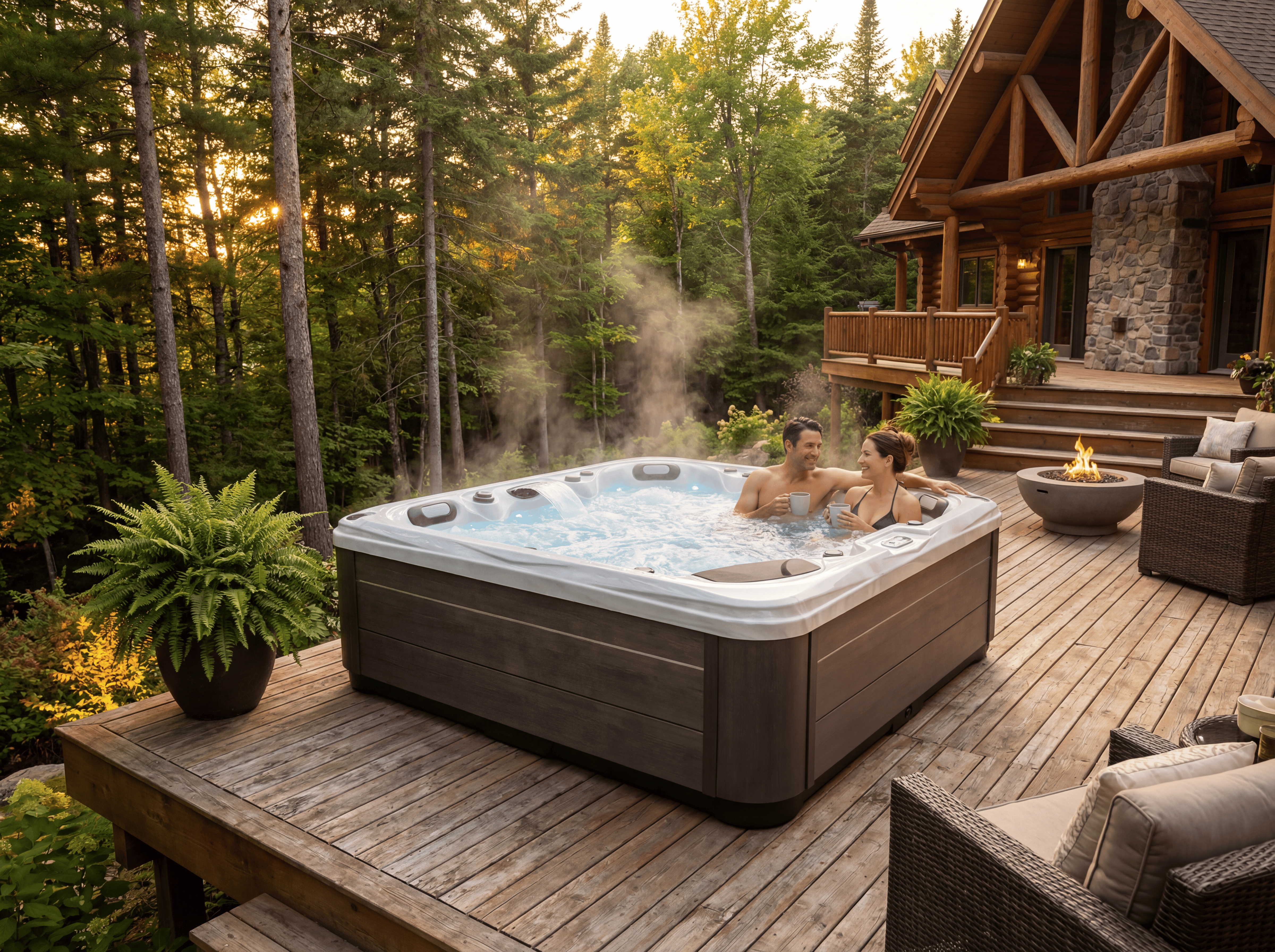 Aurora Modern Hot Tub — 5 Person