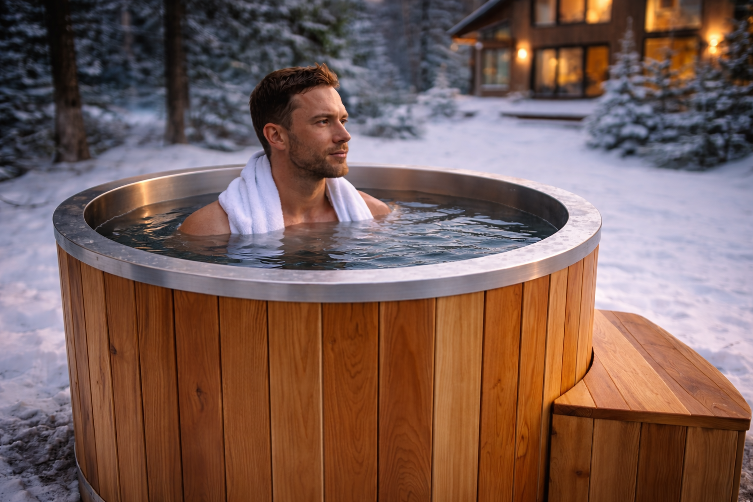Polar Ritual Cold Plunge in Red Cedar