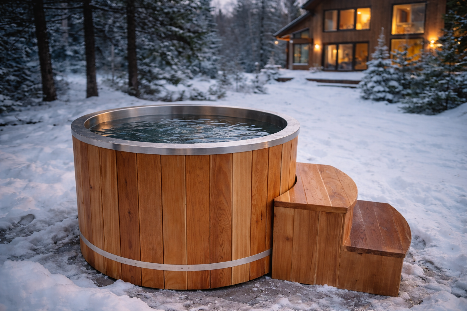 Polar Ritual Cold Plunge in Red Cedar