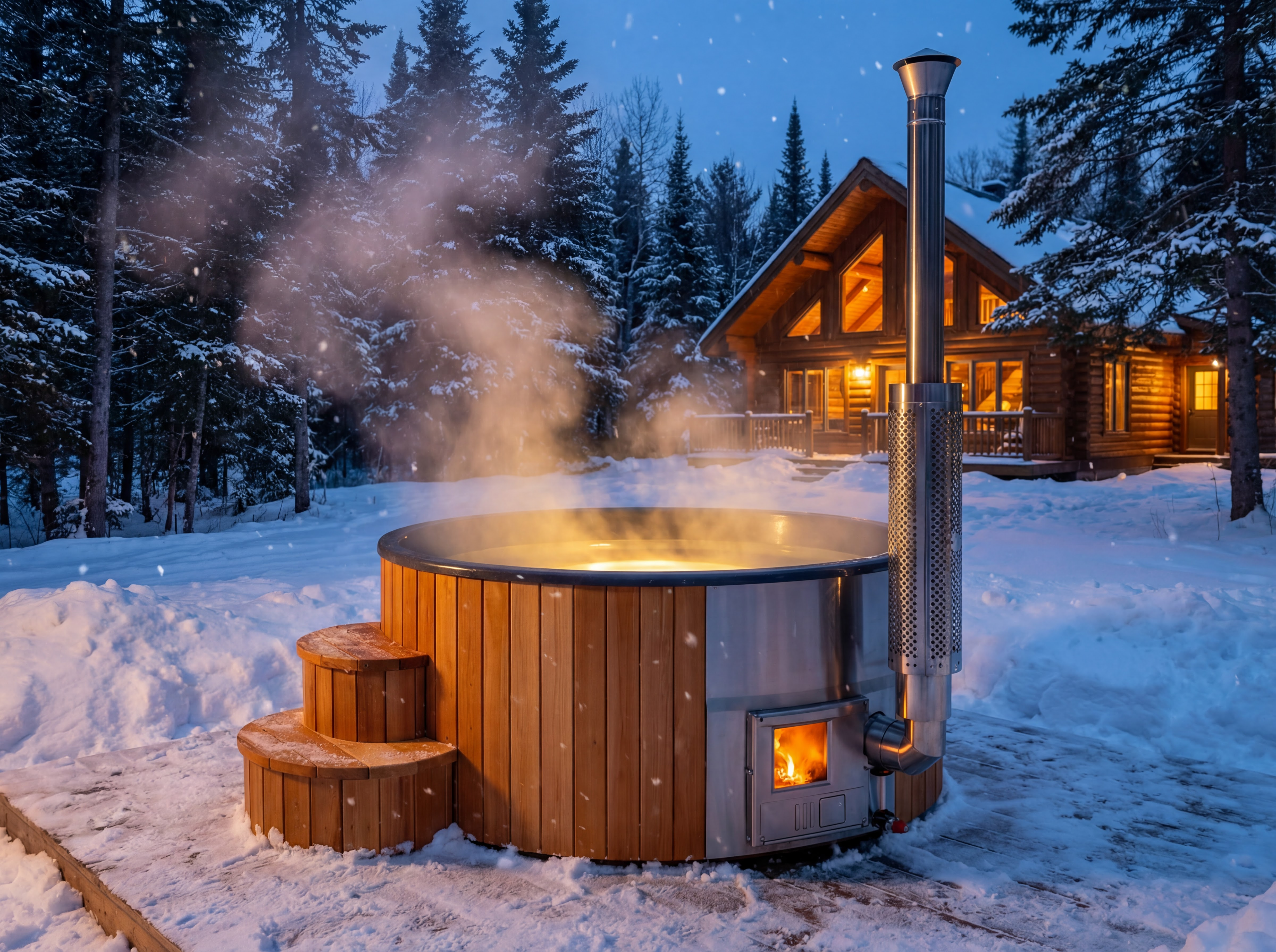 Valhalla Hot Tub in Red Cedar