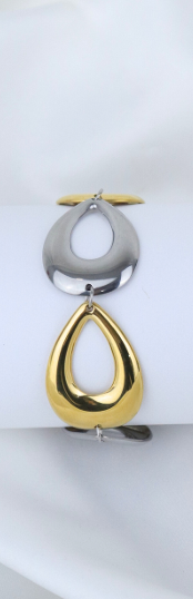 Pulsera Eslabones de Gota Bicolor