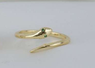 Anillo Serpiente Liso Ojo