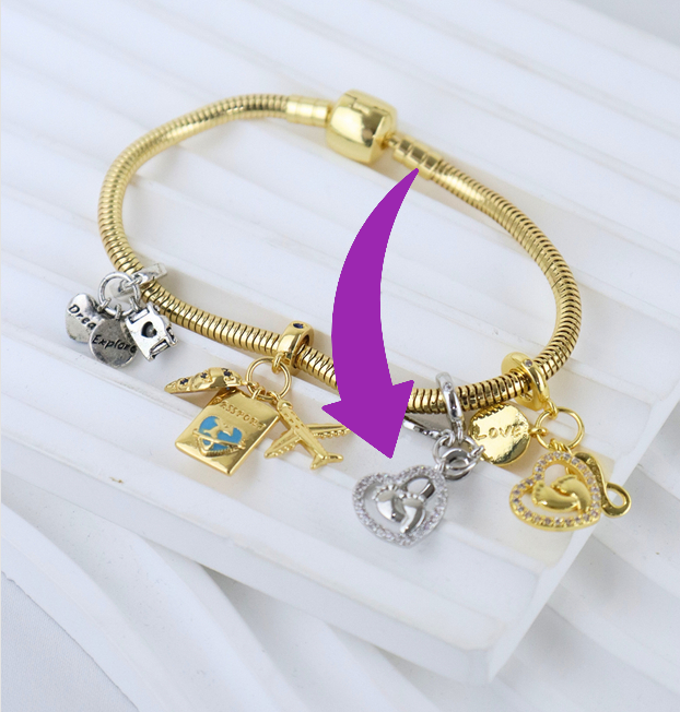 Charm Abalorio Infinito Rodio