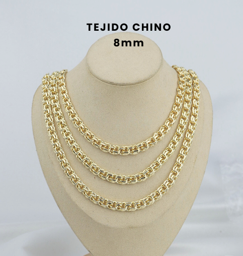 Cadena Tejido Chino Premium 8mm