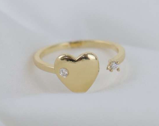 Anillo Corazón Circonia Mini