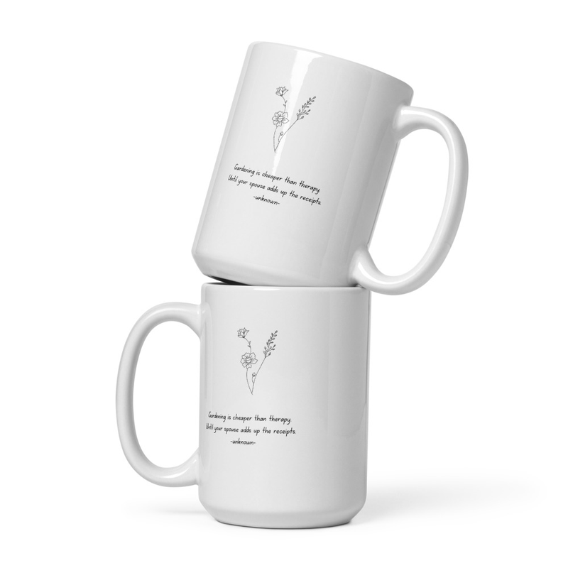 Gardening is cheaper mug