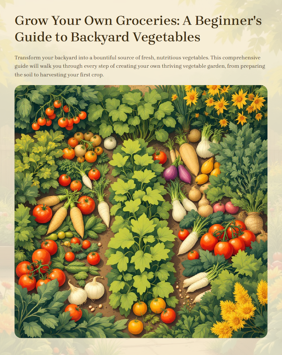 Grow Your Own Groceries: A Beginner's Guide to Backyard Vegetables