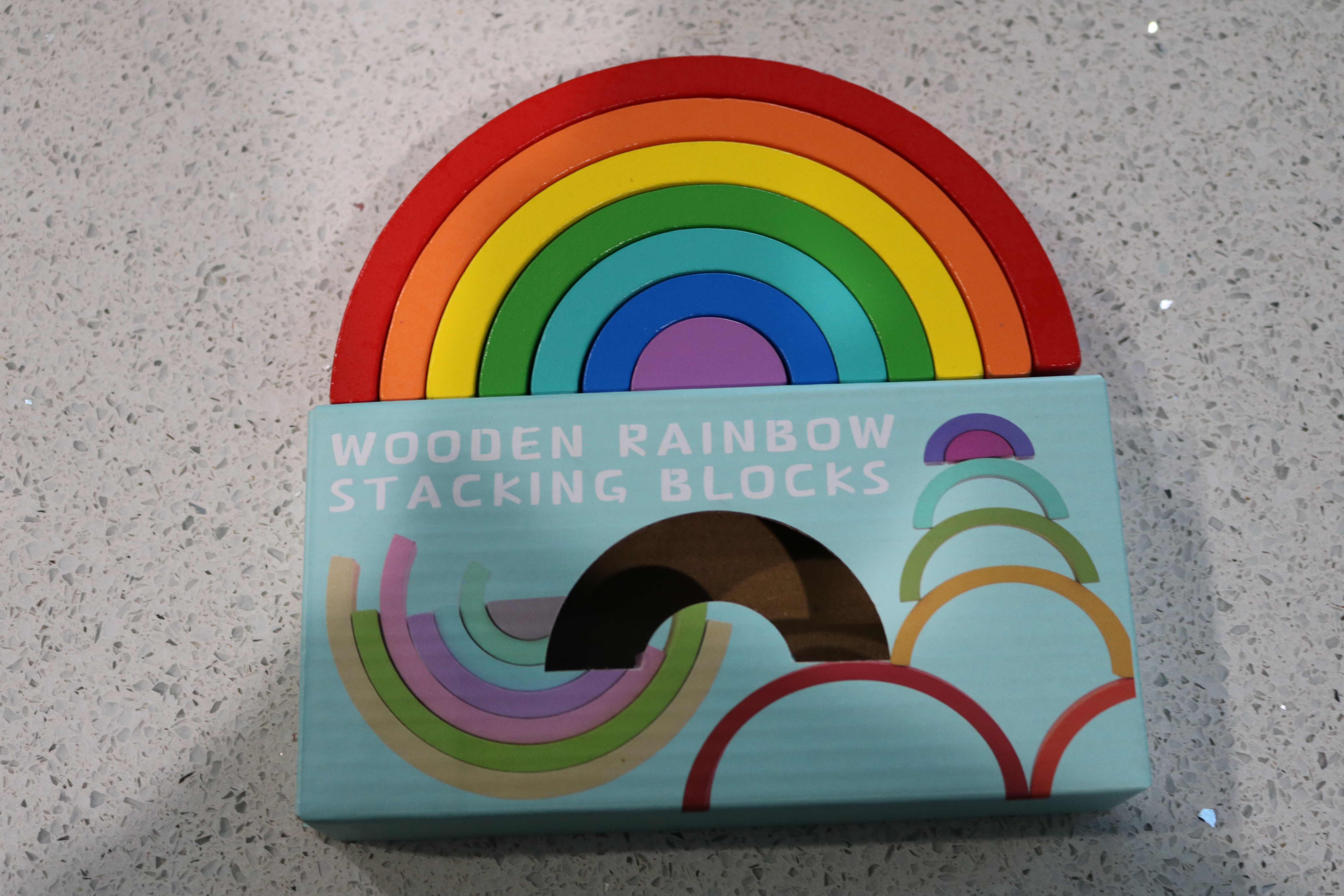Wooden Rainbow Stacking Blocks