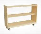 Wooden Shelving Unit with Wheels