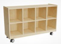 Wooden Storage Shelf with Wheels