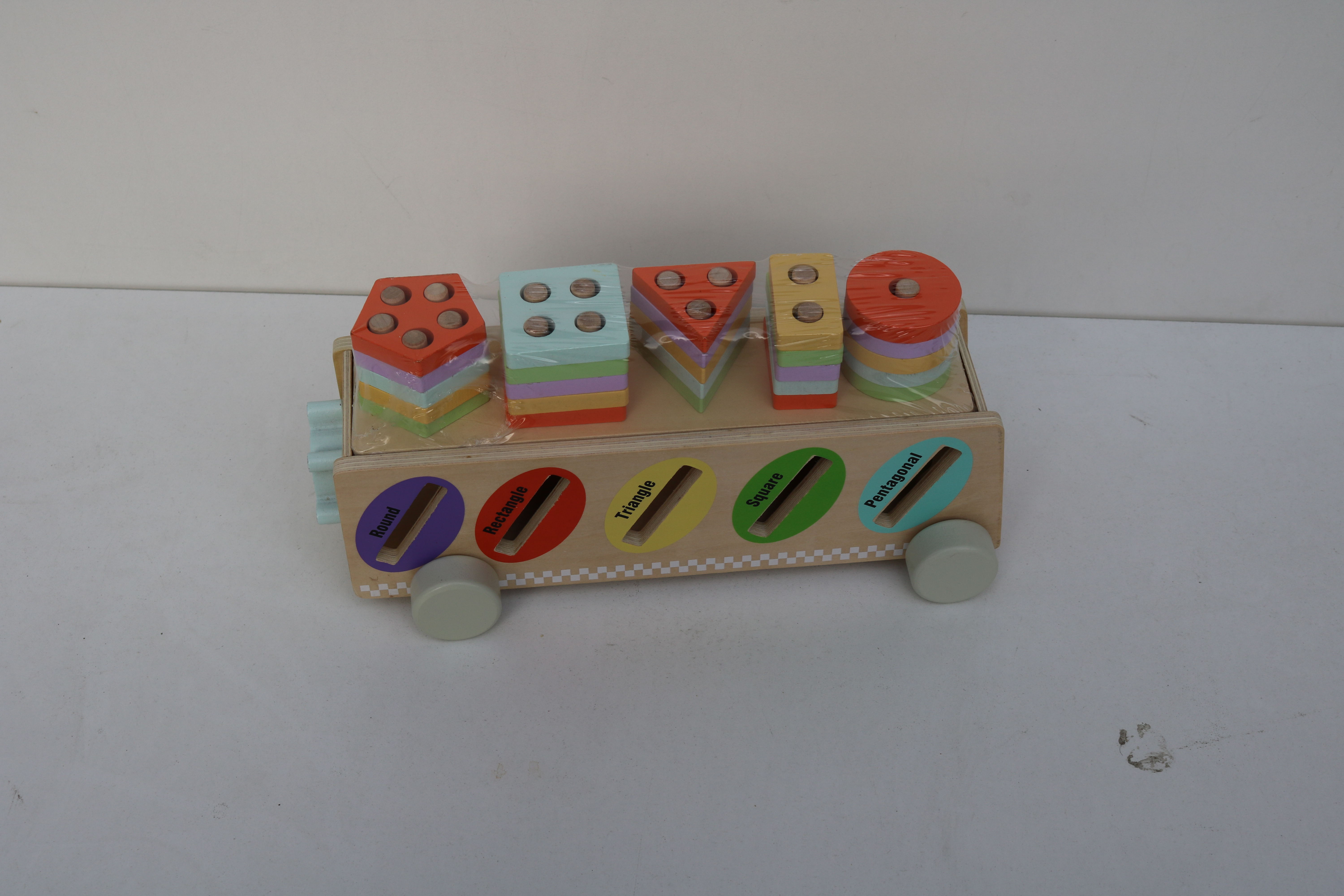 Wooden Shape Sorting Toy Truck