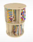 Rotating Wooden Bookshelf