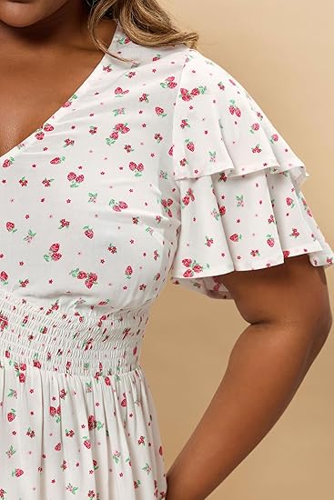 Plus Size Floral Mini Dress
