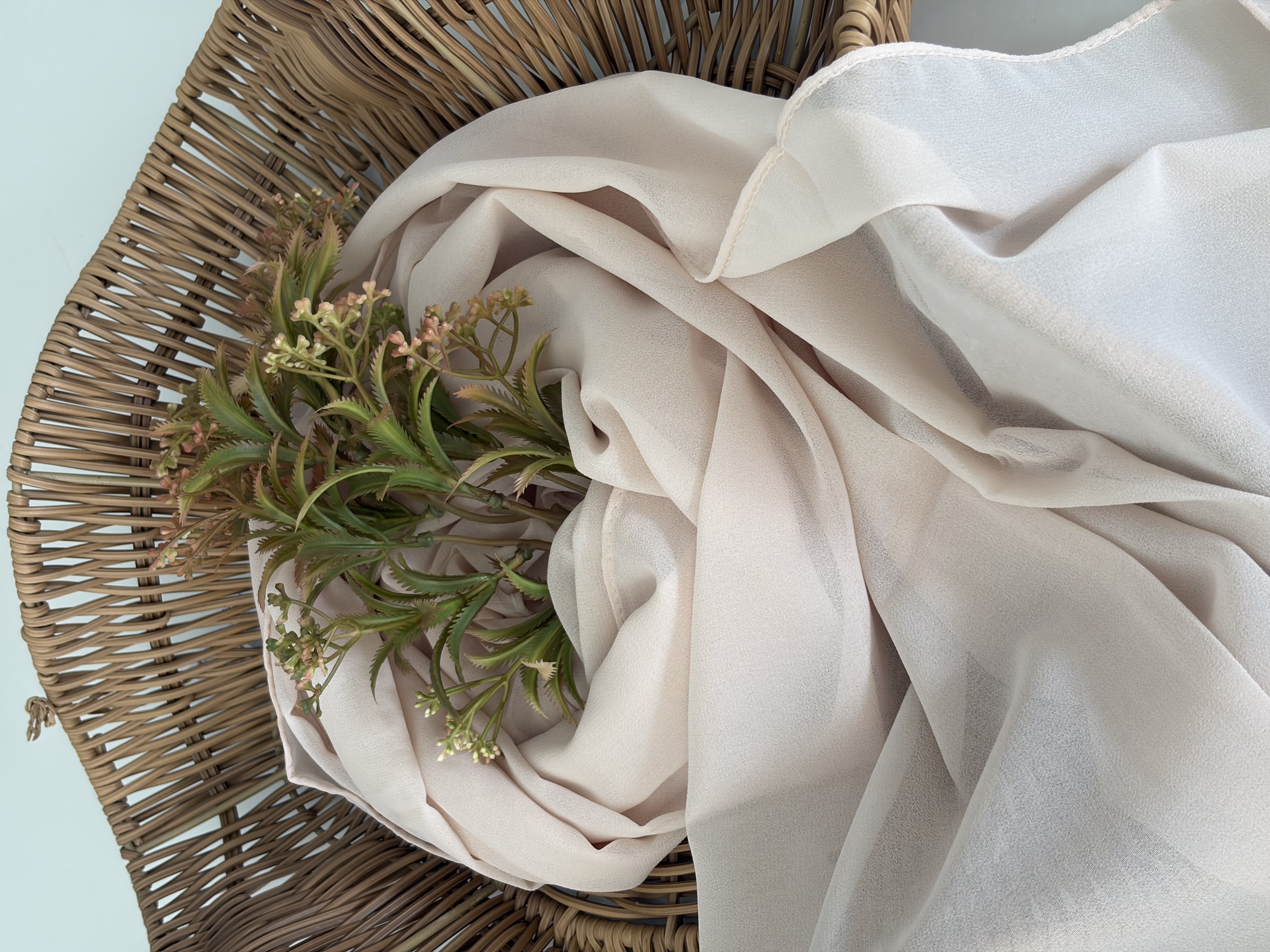 Light Beige Chiffon Shawl