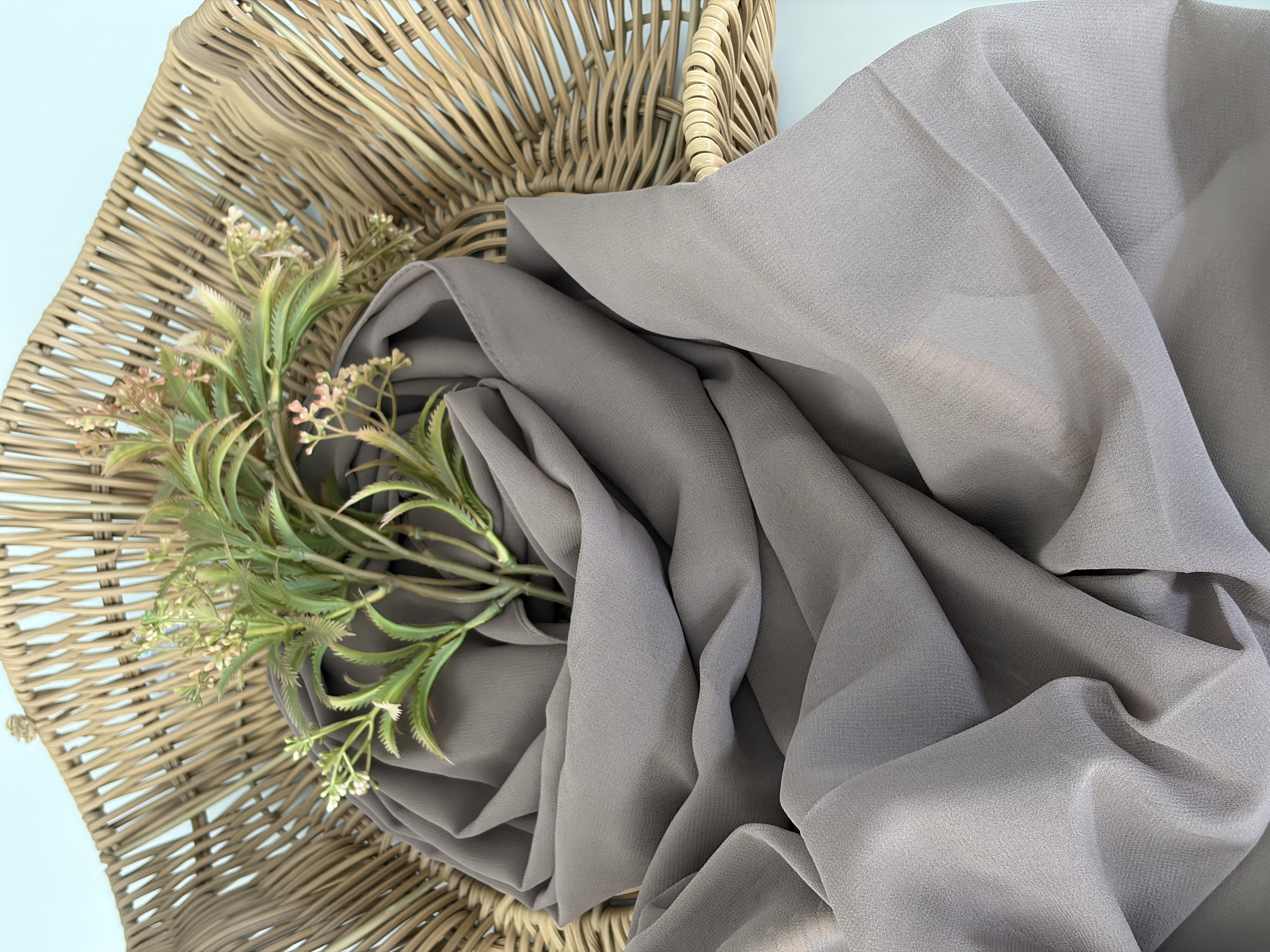 Light Grey Chiffon Shawl