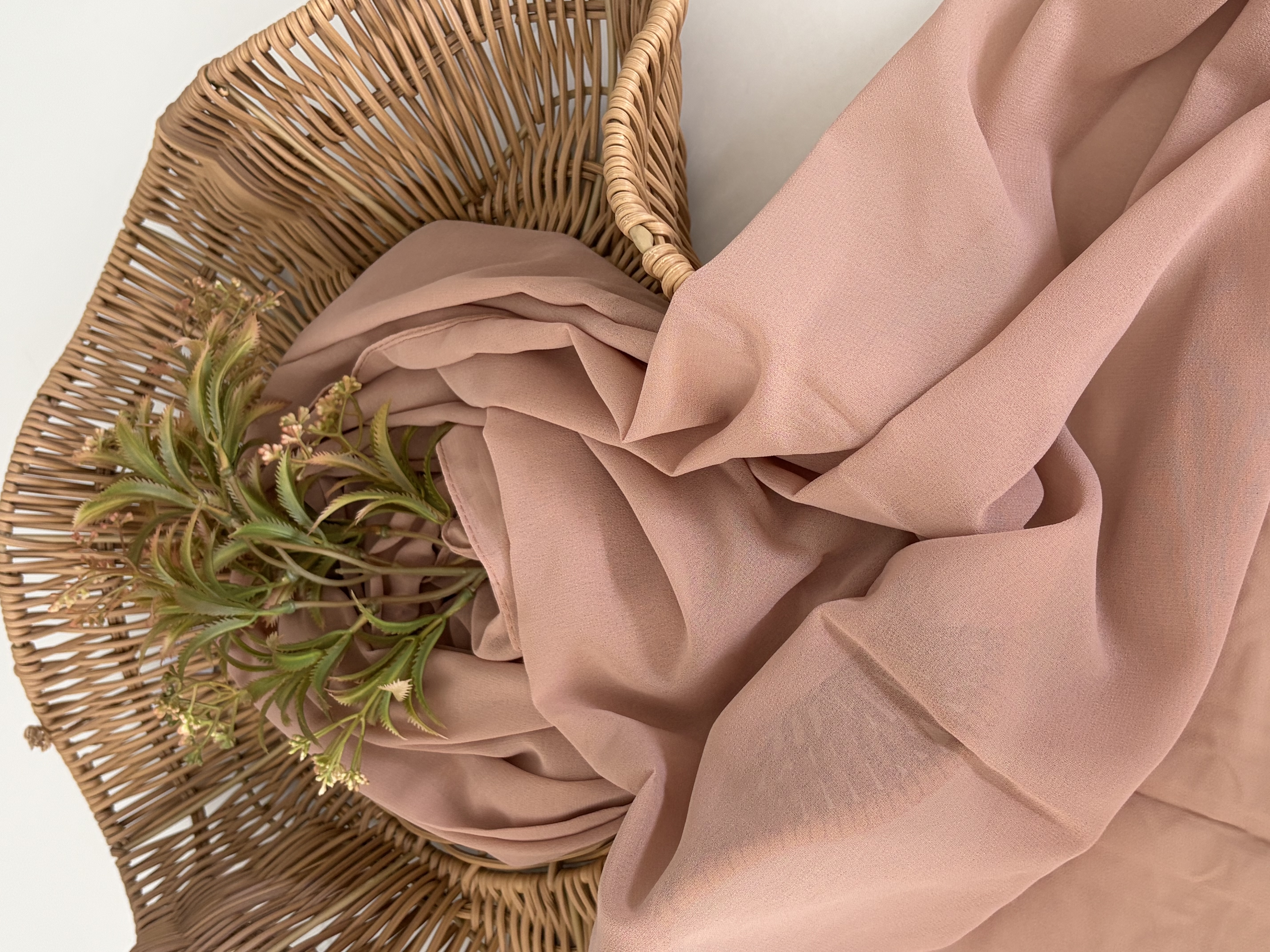 Soft Pink Chiffon Scarf