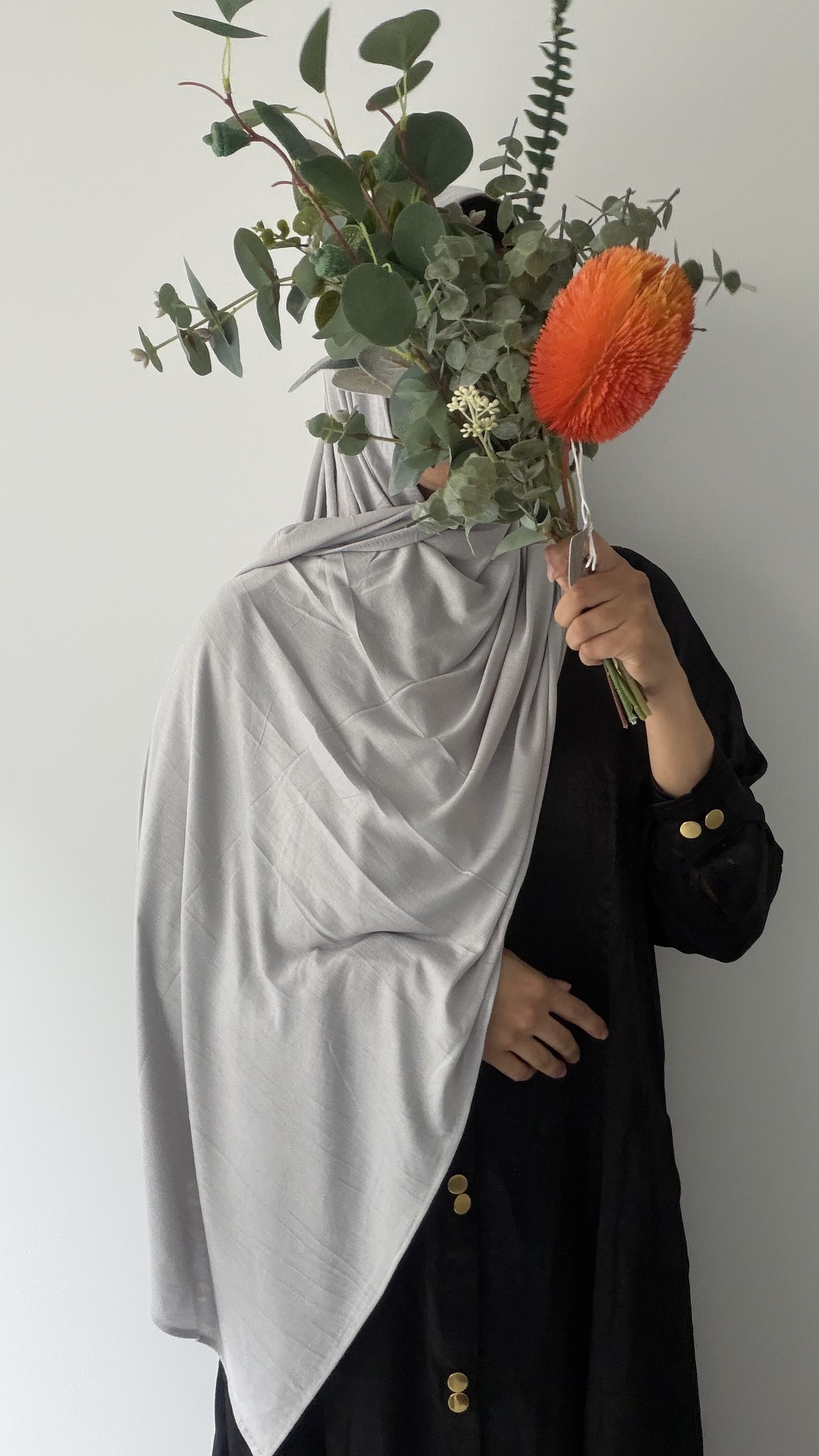 Ash Grey Jersey hijab