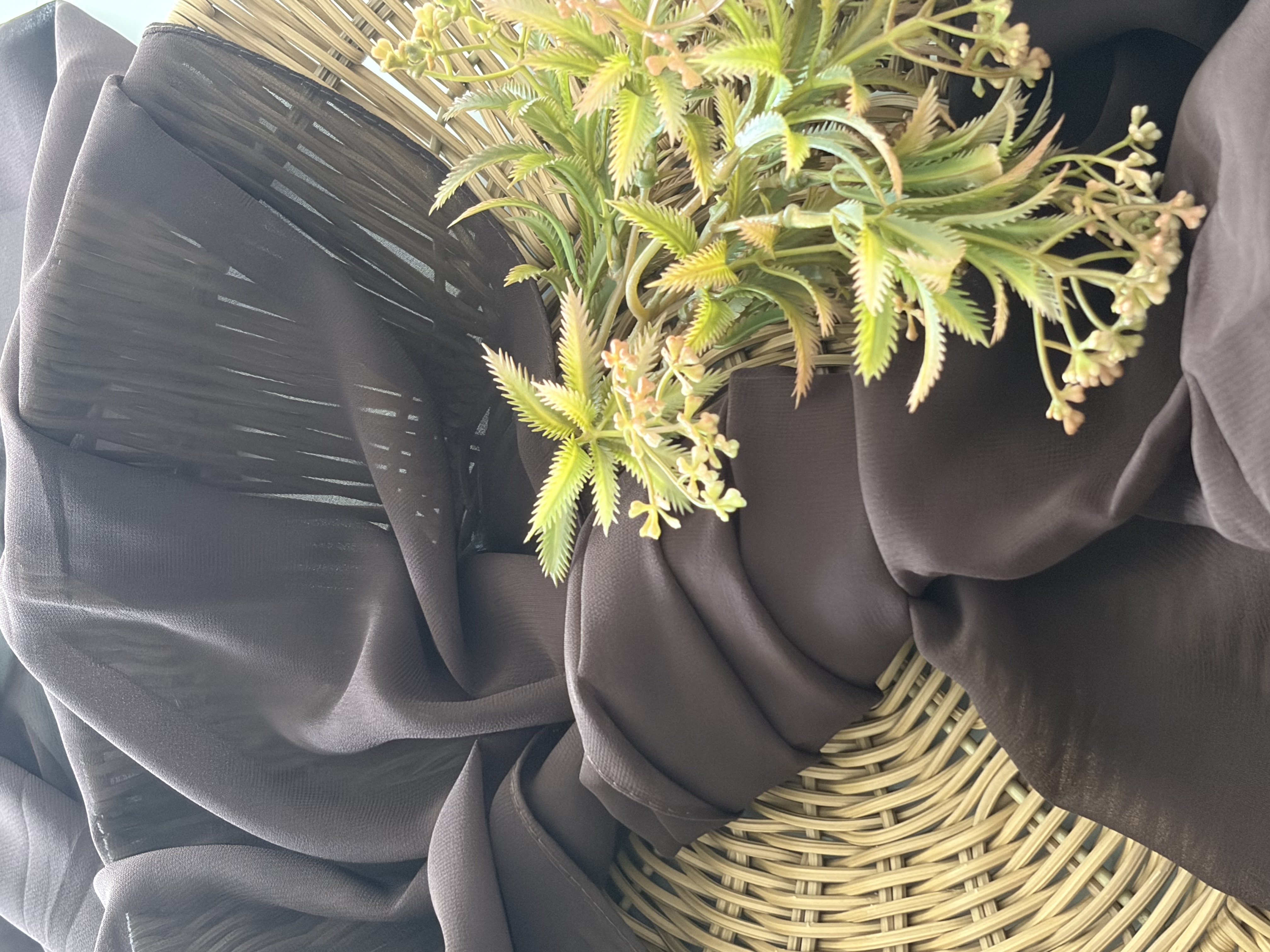 Chocolate Brown Chiffon Shawl