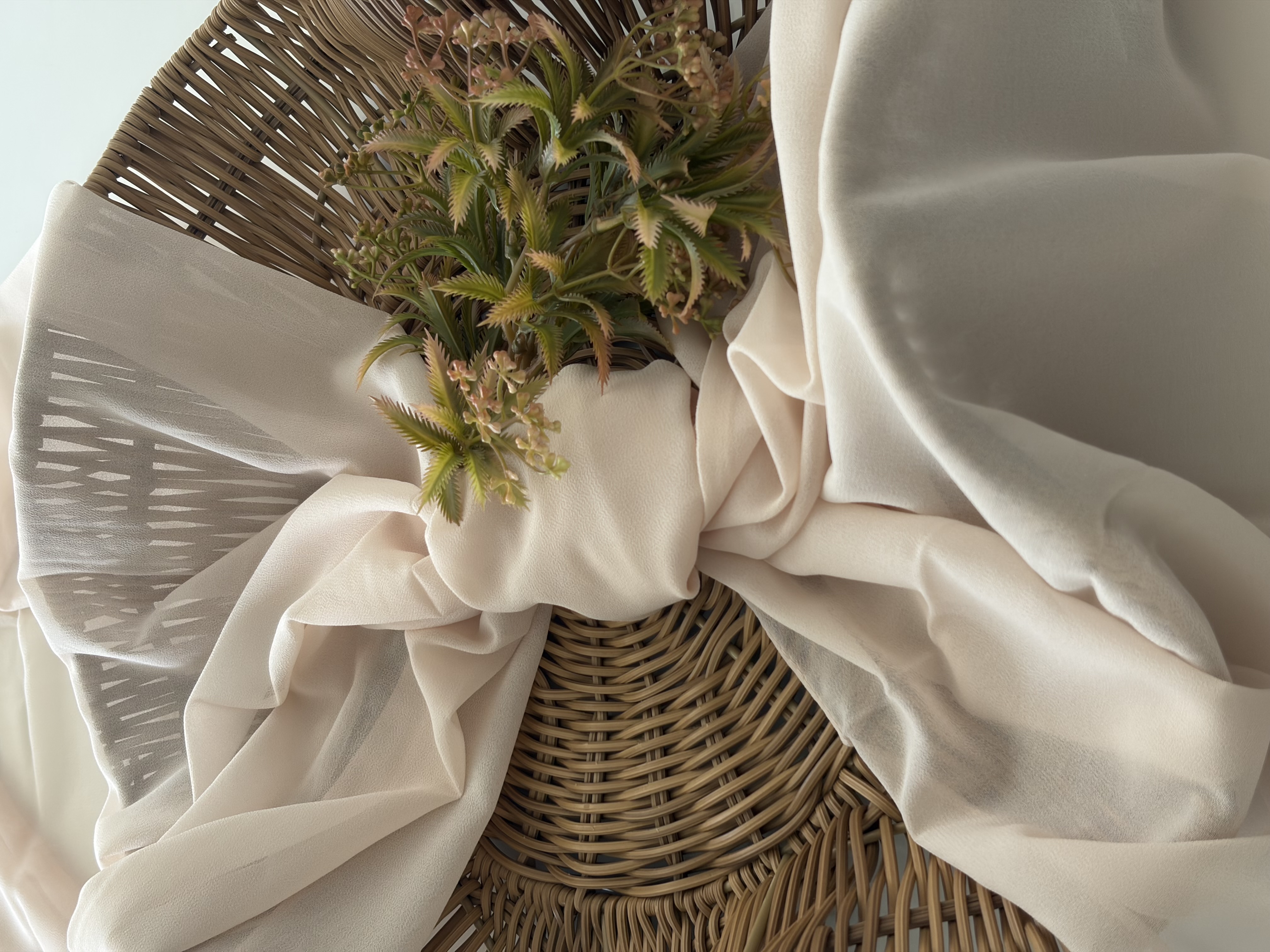 Light Beige Chiffon Shawl