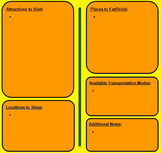 Town Travel Guide - WORD Format