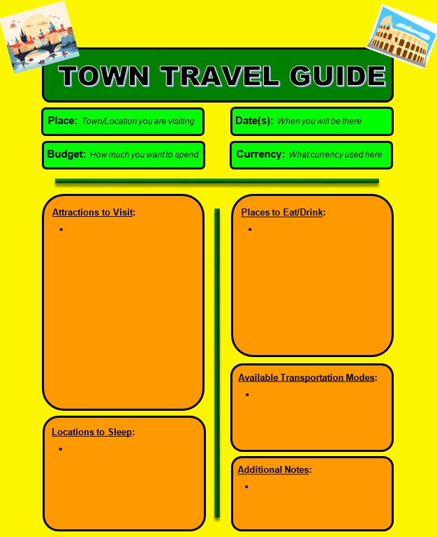 Town Travel Guide - GOOGLE DOCS Format