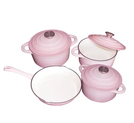 Pink Enamel Cookware Set