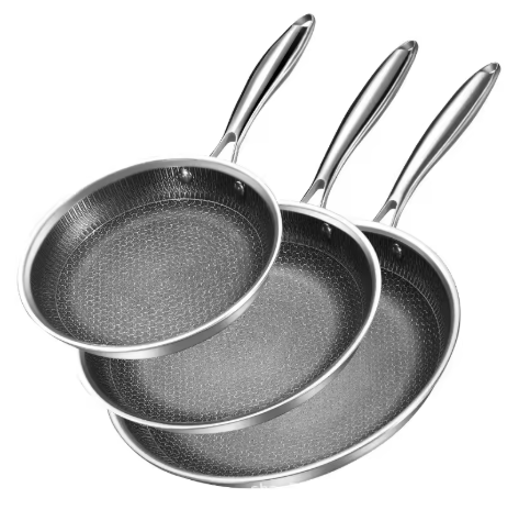 Stainless Steel Nonstick Frying Pan Set