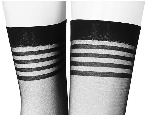 Calze a righe trasparenti sexy