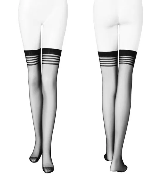 Calze a righe trasparenti sexy