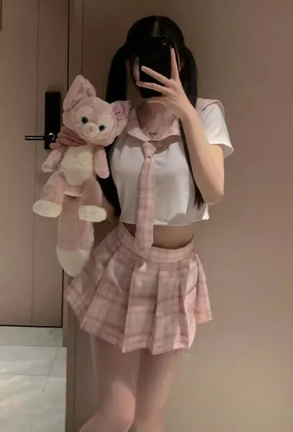 Uniforme scolastica innocente in stile giapponese a quadri