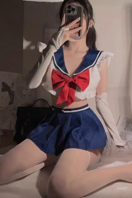 Set uniforme JK da studentessa con gonna a pieghe sexy