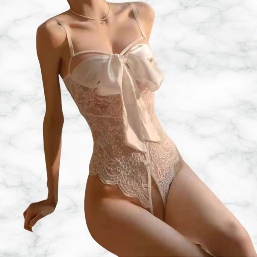 Body lingerie sexy in pizzo trasparente