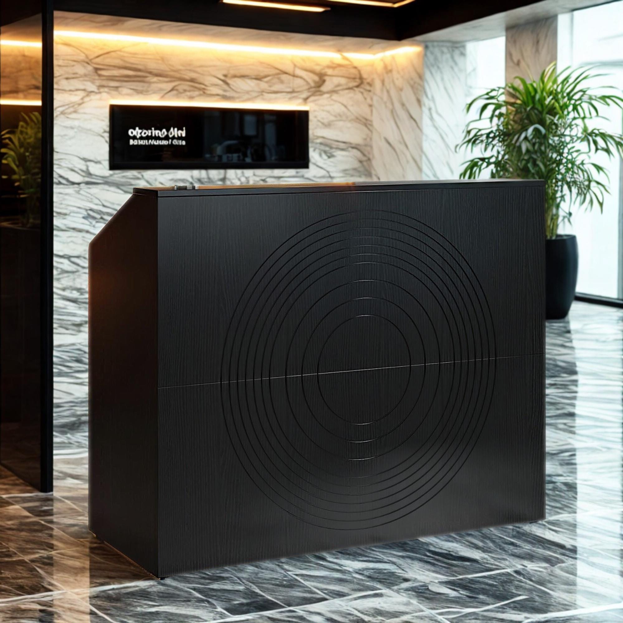 Modern Reception Desk with Counter: Salon Retail Checkout, 47