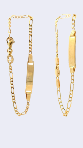 Pulsera de oro 14k para identificar