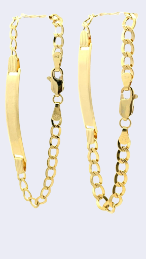 Pulsera de identificación para bebé en oro 14k