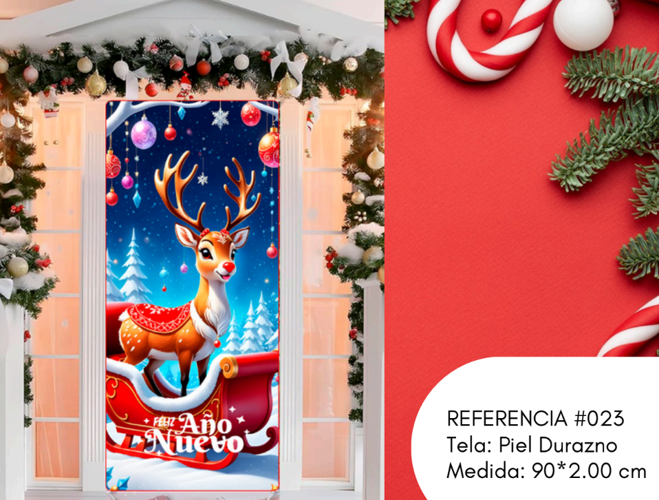 Forro navideña con diseño de reno