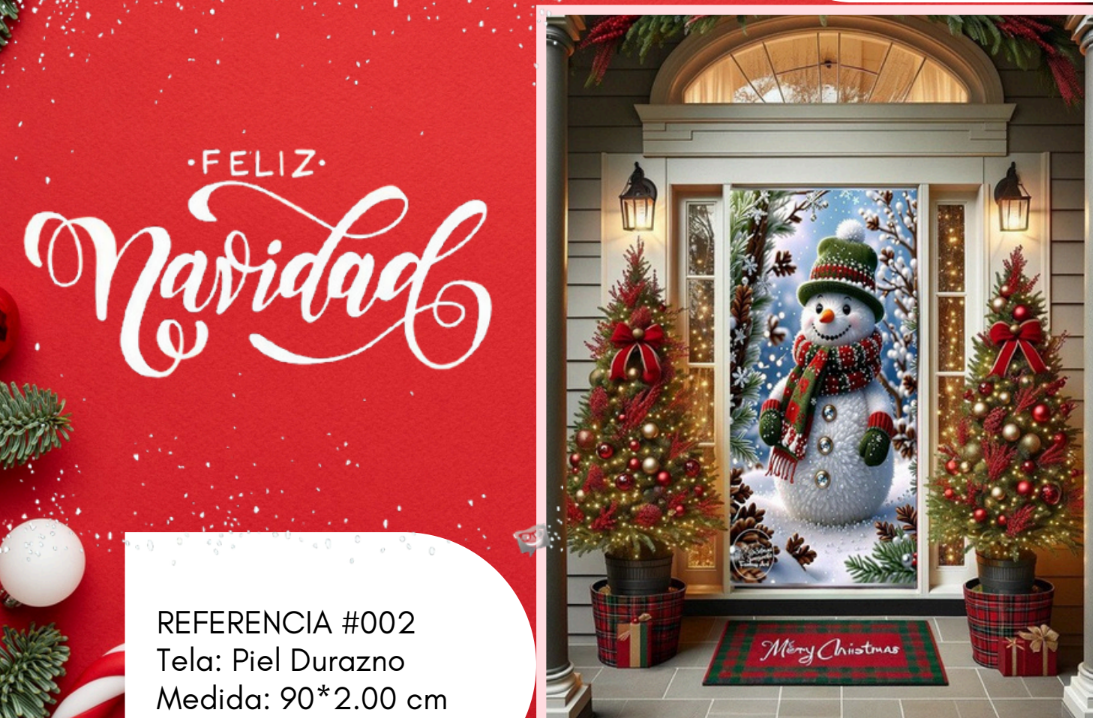 Decoración navideña para puerta