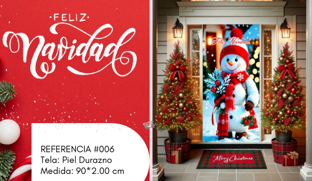 Decoración navideña para puerta