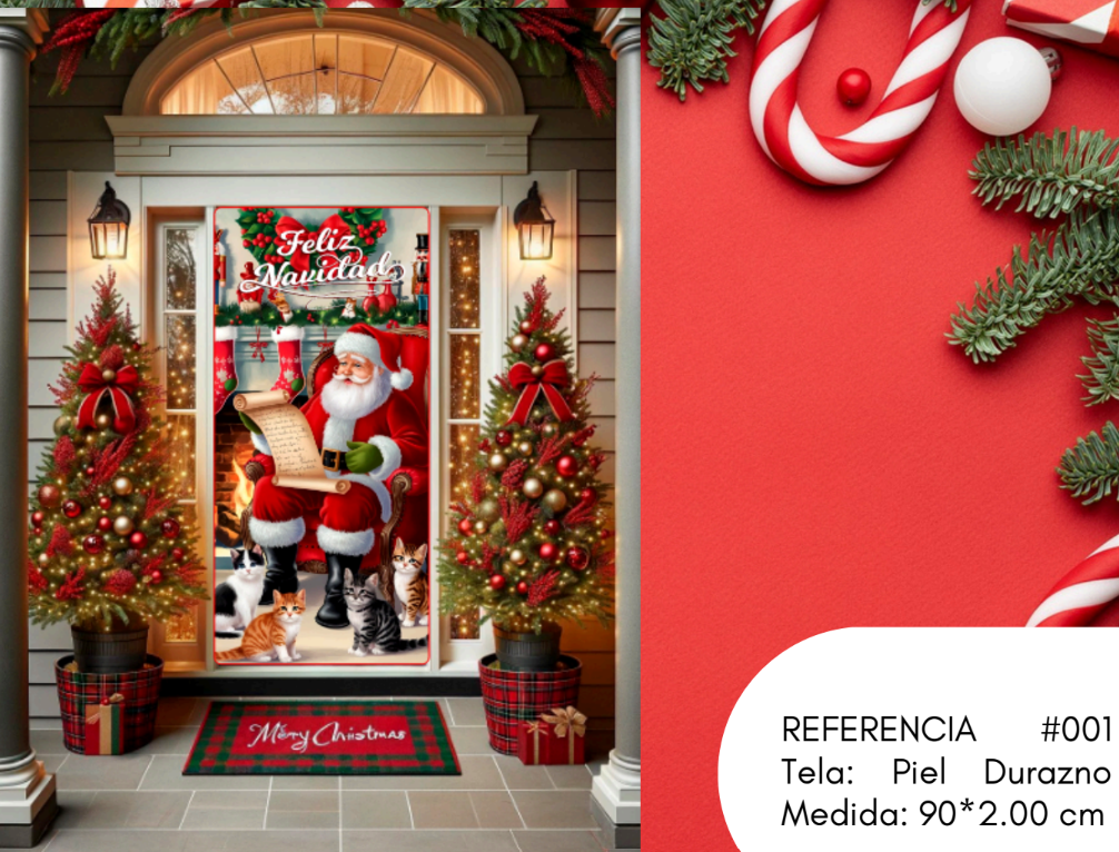 Decoración navideña para puerta