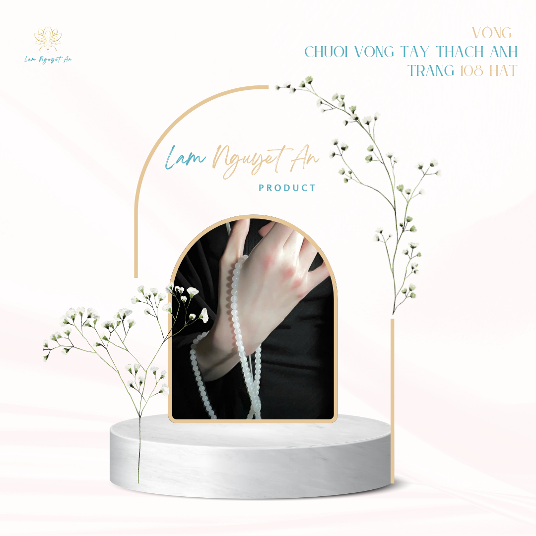 CHUỖI VÒNG THẠCH ANH TRẮNG 108 HẠT