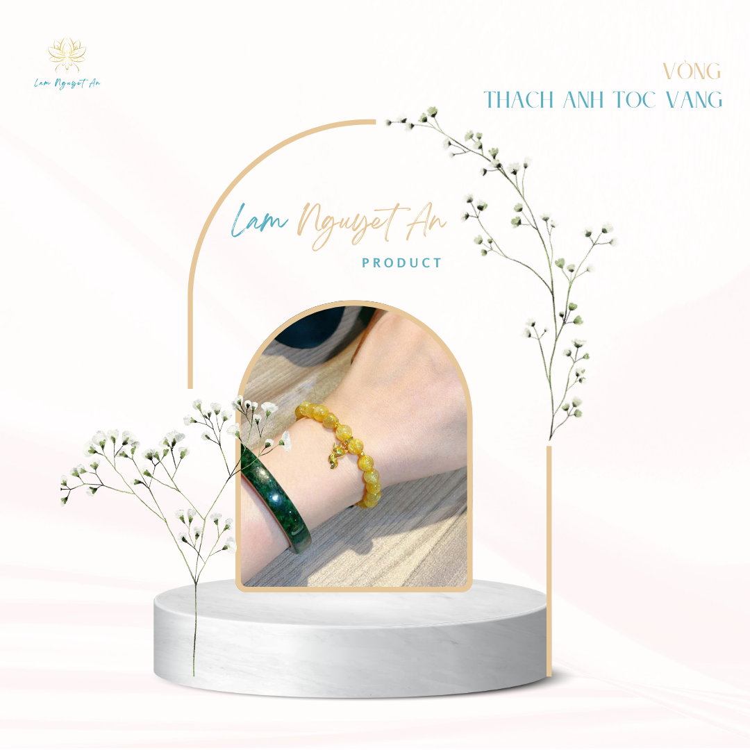 VÒNG THẠCH ANH TÓC VÀNG
