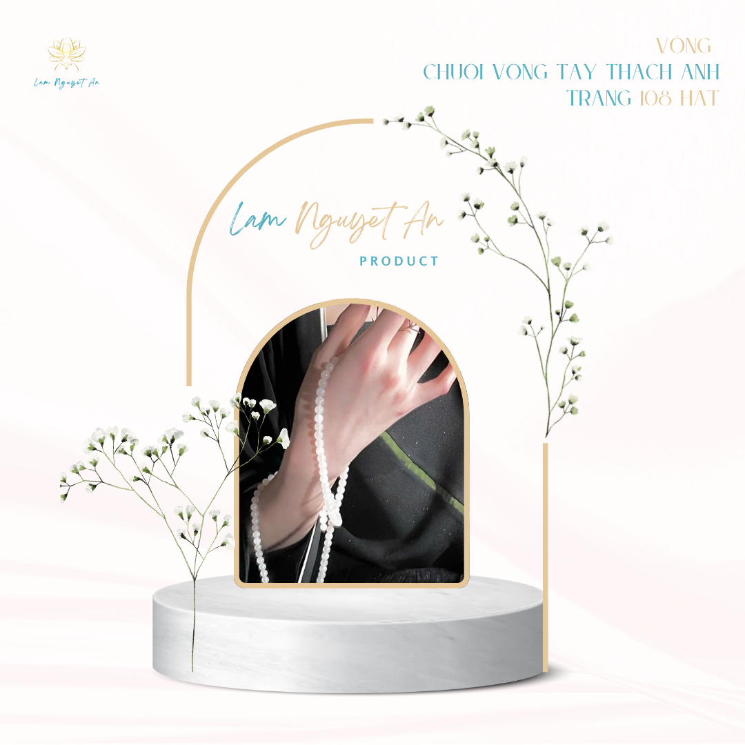 CHUỖI VÒNG THẠCH ANH TRẮNG 108 HẠT
