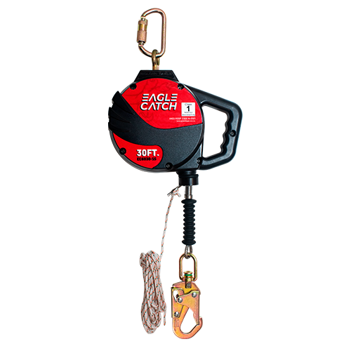 Linea de vida auto retráctil de cable de acero inoxidable de 65ft. Marca Golden Eagle