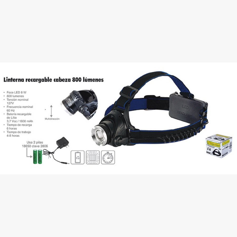 Linterna recargable minero
