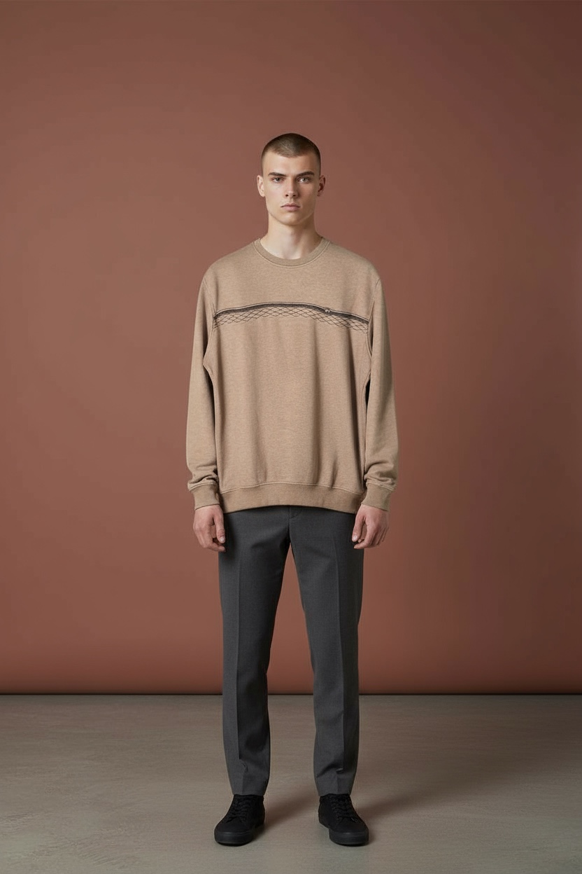 Smėlio spalvos megztinis